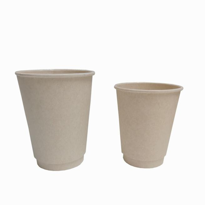 Eco friendly  PLA cup disposable degradable double walled paper cup
