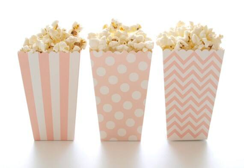 Different Size Cardboard Cups With Kraft Popcorn Bowl Paper Container