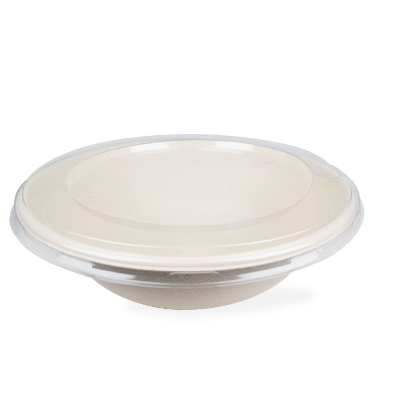 Customized Logo  Paper Bowl With Plastic Lid