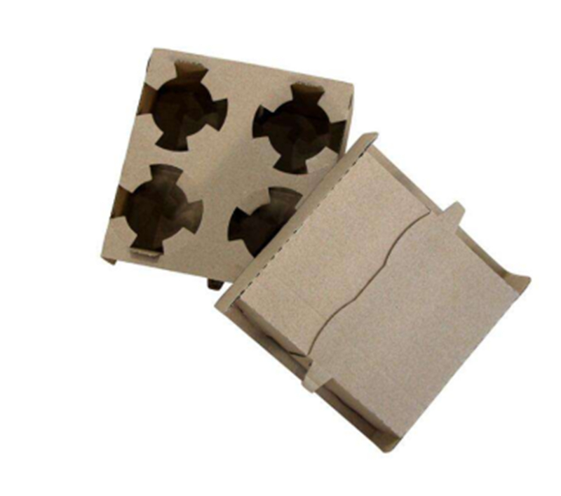 craft Cardboard paper compartment coffee cup trays cup holder